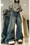Y2k Newstyle Limde Detail Vintage Wide Leg Jeans Wide Leg Jeans - 3