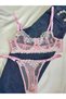 PEMBE ÇİÇEKLİ BRALET SET - 4