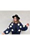 Navy Blue Rose Motif Pearl Cardigan - 2