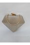 Women's Laser Gold Gold Evening Dress Clutch Portfolio Evening Bag - 6