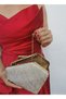 Women's Laser Gold Gold Evening Dress Clutch Portfolio Evening Bag - 3
