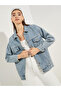 Oversized Regular Length Denim Jacket - 3