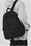 Plain Black School Backpack - 4