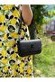 Women's Black Embossed Magnetic Handbag - MH4031MH - 8