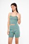 Water Green Women's Rope Strap Ribbed Shorts Set - 5
