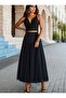 Black Tulle Skirt with Segmented Lining and Elastic Waistband - 3