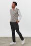 Men's Standard Fit Regular Cut V-Neck Sleeveless Sweater Knitwear Sweater - 4