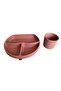2-Pack Baby Mor Silicone Plate and Cup; 3-Compartment Non-Slip Vacuum Baby Training Cup - 2
