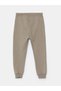 Lcw Baby Beige Crew Neck Long Sleeve Printed Baby Boy Sweatshirt and Sweatpants Set of 2 - 3