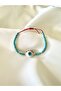Natural Turquoise Stone Glass Eye Bracelet - 2