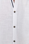 White Buttoned Collar Epauletted Slim Fit Long Sleeve 100% Cotton Shirt TMNSS20GO0189 - 3