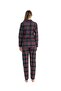Original Licensed Women's Navy Blue Long-Sleeved Pajama Set 17130 - 3