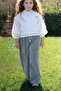 Velvet Palazzo Trousers Kids Gray - 2