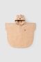 Organic Cotton Towel Baby Beige Poncho Teddy Bear - 2