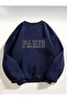 Women's Oversize Paris Printed Sweatshirt - 2