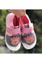 Children's Slippers Linen Nursery Home School Shoes Soft Non-Slip Sole Velcro Nursery Shoes