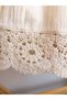 100% Cotton Linen Natural Baby Girl Beige Dress with Lace Details - 4