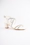 Girl's evening dress shoes, children's evening dress high-heeled shoes, girls' transparent stone detailed high-heeled shoes. - 3