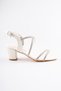 Girl's evening dress shoes, children's evening dress high-heeled shoes, girls' transparent stone detailed high-heeled shoes. - 6