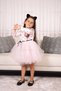 Baby Girl Child Princess Fluffy Tutu Dress Polka Dot Long Sleeve Flexible Lycra Powder Pink - 6