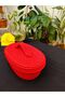 Jute Wicker Basket with Oval Lid, Organizer, 30X20X10. - 7