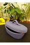 Jute Wicker Basket with Oval Lid, Organizer, 30X20X10.