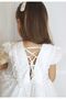 Girl's Special Day Birthday Dress with Scallop Collar and Back Detail - 3