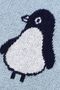 Knitted Baby Blanket for Baby Girl and Boy 85cm X85Cm Light Blue Penguş - 3