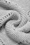Knitted Baby Blanket for Baby Girl and Boy 90cm X110Cm Basic Hearts Gray - 3