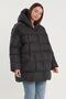 Women's Hooded Oversize Black Puffer Coat