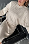 Stone Bat Sleeve Double Knit Suit/Sweater - 7