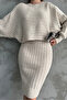 Stone Bat Sleeve Double Knit Suit/Sweater - 5