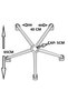 Star Foot Conical Chrome Wheel Swivel Chair Leg Gamer Chair Leg - 4
