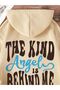Women's the Kind Angel Printed Oversize Hooded Sweatshirt - 5