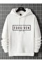 Unisex White for Given Printed Oversize Hoodie - 3