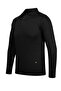 Men's Polo Neck Knitwear Black Sweater Patterned Steel Knit Classic Fit - 5004F - 3