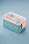 Bento 2-Tier Food Container, Turquoise, 900 ml - 4