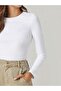 Women's Crew Neck Long Sleeve Lycra Black Body - 3