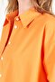 Orange Women's Relaxed Fit Poplin Shirt |   Ek100163867 - 5