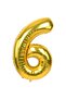 6 Number Foil Balloon Gold 100 cm