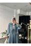 Denim Hijab Skirt Jacket-Shirt Set