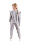 Girl's Ruffle Detailed Cotton Sweatshirt and Sweatpants 2-Piece Tracksuit Set Ak2515 - 8