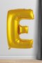 Letter E Foil Balloon Gold 100 Cm 40 Inches 1 Meter Gold