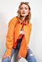 Orange Women's Relaxed Fit Poplin Shirt |   Ek100163867 - 6