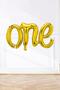 One Foil Balloon GOLD Italik Combined 1 Year Old Balloon 110cm