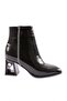 Black Patent Leather Women's Heeled Boots - Accessories 92921033