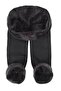 Women's Black Plush Lined Winter Thermal Tights - 2