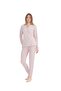 Original Licensed Women's Pink Melange Pajama Set 17088