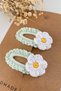 Water Green Baby and Child Knitted Daisy 2-Piece Snap Buckle Set 6cm - 2