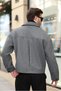 Men's Oversize Stamp Coat - Buttoned and Stylish Design, Warm Jacket - 6